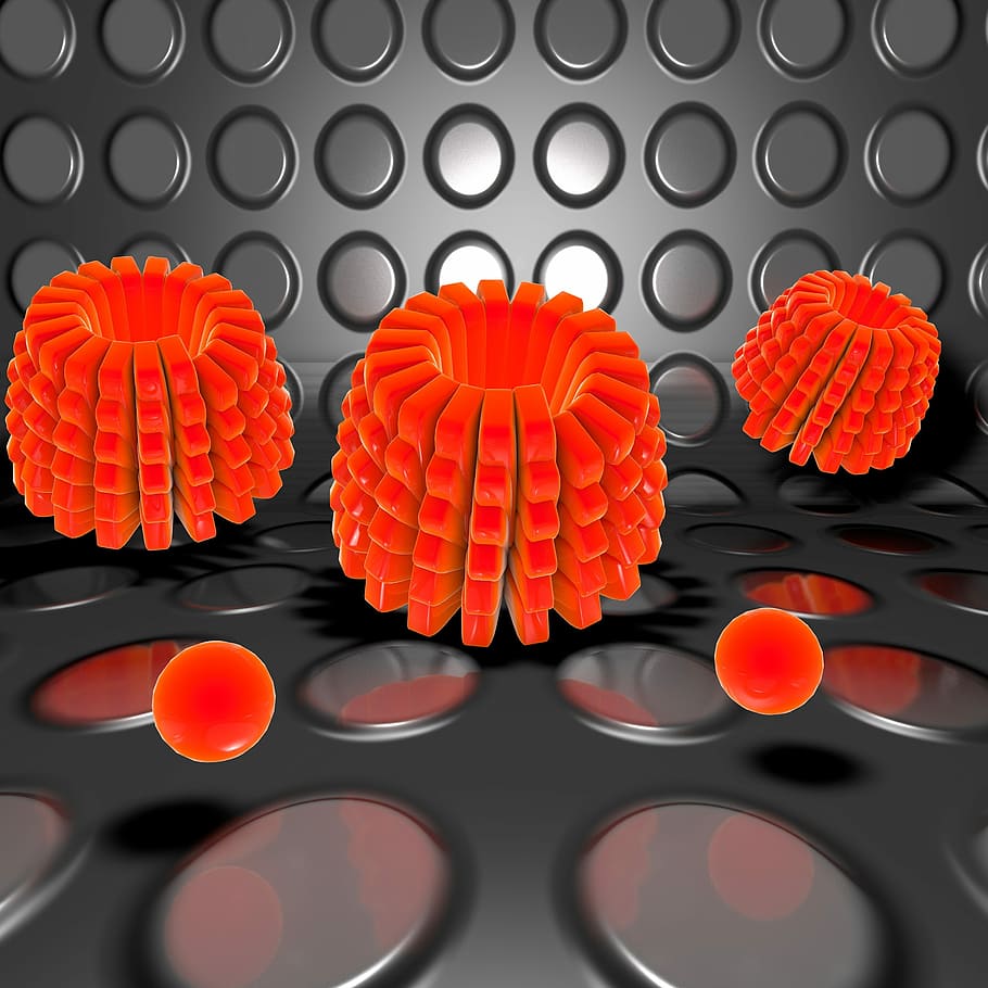 abstract, form, background, creativity, points, orange color HD wallpaper