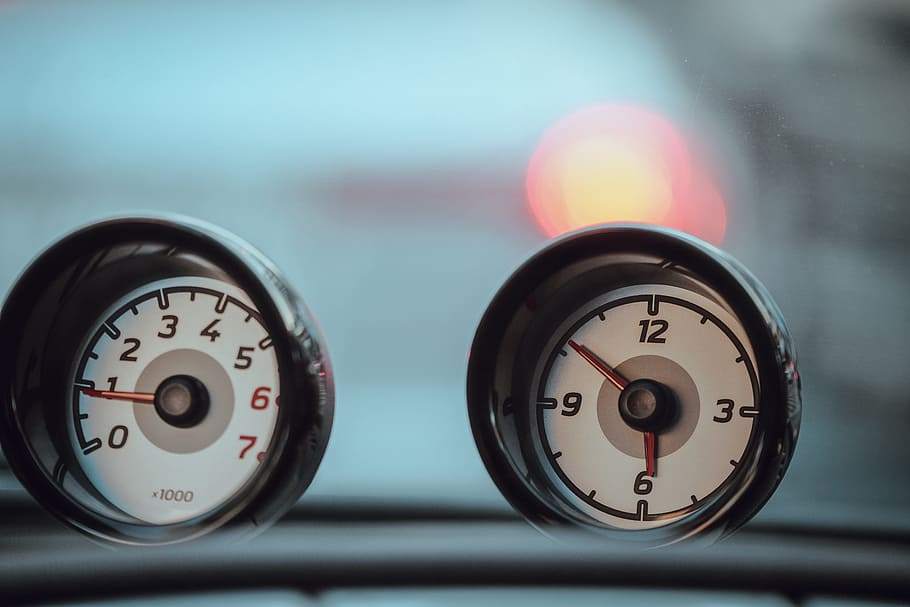 car, the instrument panel, numbers, work time, off work, driving HD wallpaper