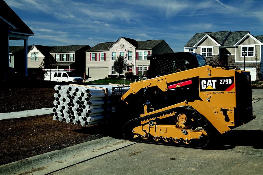 detlalader, loader, delta, drive, cat, caterpillar, 279d, construction machinery HD wallpaper