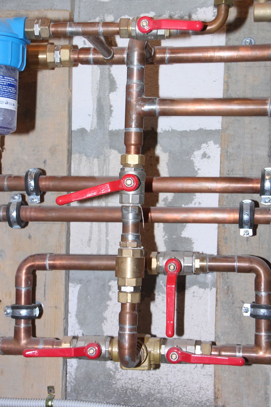 automation, bypass, copper, heating, manometer, mixing, pipes HD wallpaper