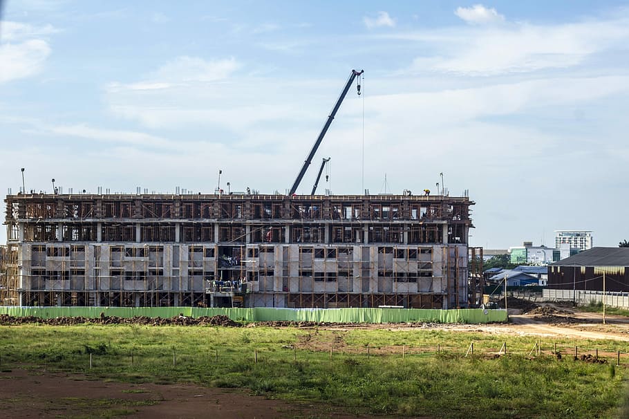 under construction, building, structure, urban, residence, development HD wallpaper