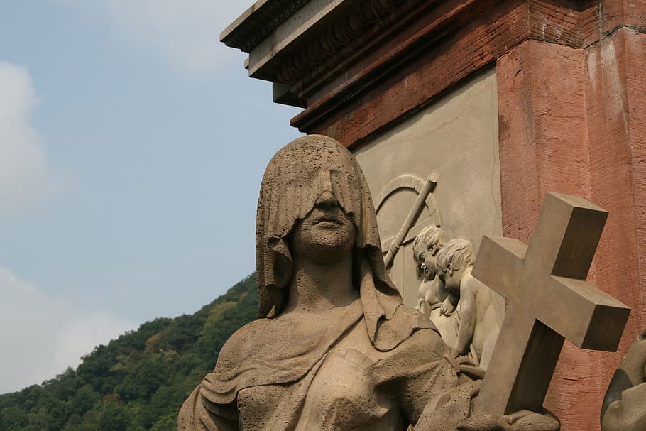 statue, bridge, heidelberg, old bridge, historically, figure