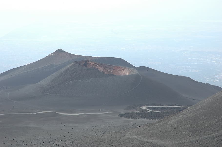 etna, sicily, nature, mountain, landscape, environment, beauty in nature HD wallpaper