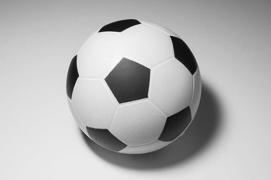 soccer ball, football, sport, imitation leather, studio shot