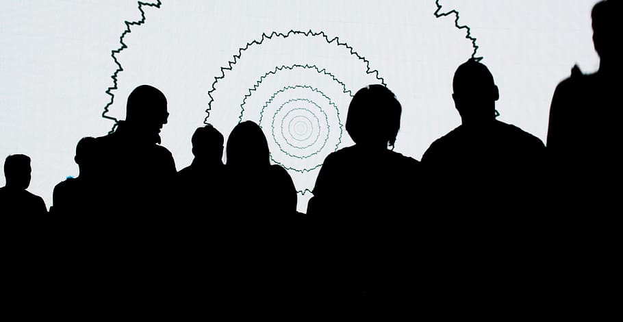 silhouette of people illustration, shadows, amici, group, team HD wallpaper