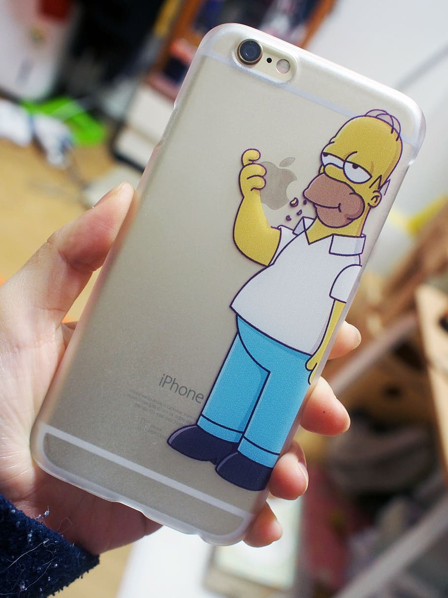 HD wallpaper: gold iPhone 6 Plus and clear Hommer Simpson-printed case, the  iphone 6 | Wallpaper Flare