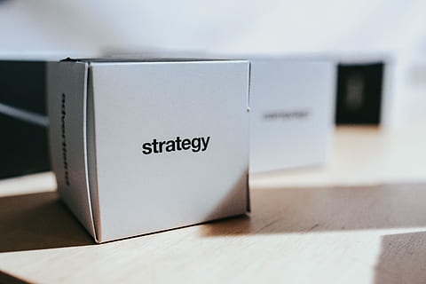 Little paper boxes with words on them, table, strategy, cardboard HD wallpaper