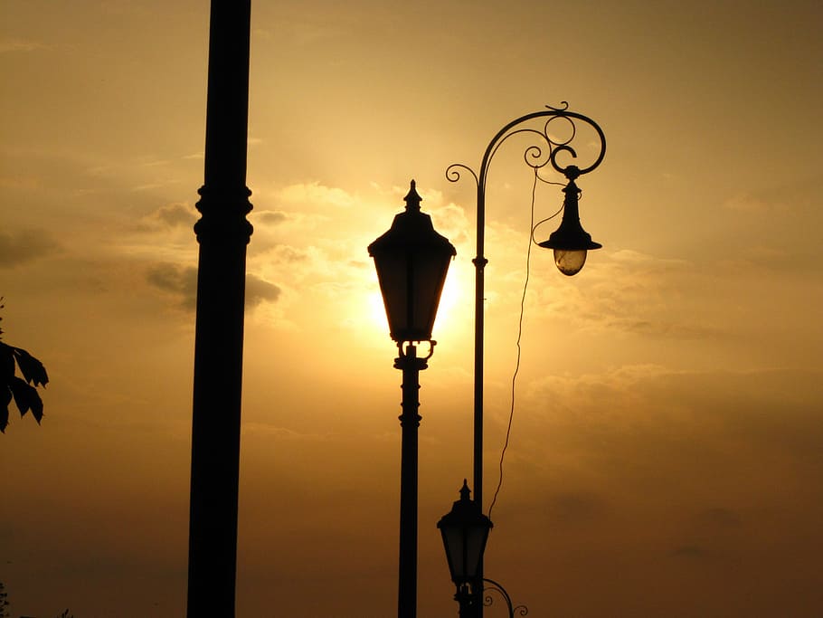 HD wallpaper: lamp, sunlight, clouds, street lamp, street Light ...