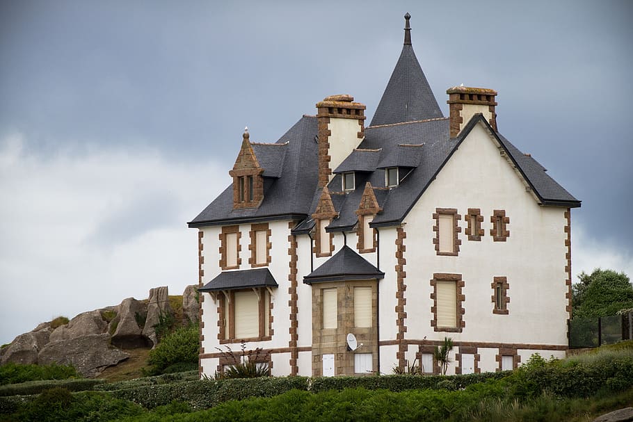 house, architecture, sky, old, roof, built structure, building exterior HD wallpaper