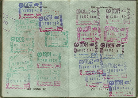 assorted-color stamp collection, passport, transit, visa, ddr HD wallpaper