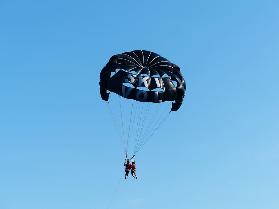 Parasailing, Controllable Parachuting, high, parachute, fly HD wallpaper