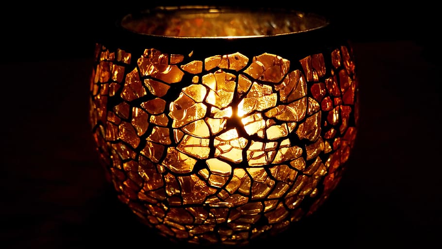 Candle, Light, Candlelight, windlight, glass, decoration, romance HD wallpaper