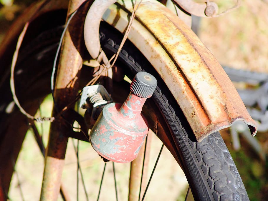 old, stainless, bike, dynamo, metal, industrial, industry, decay HD wallpaper