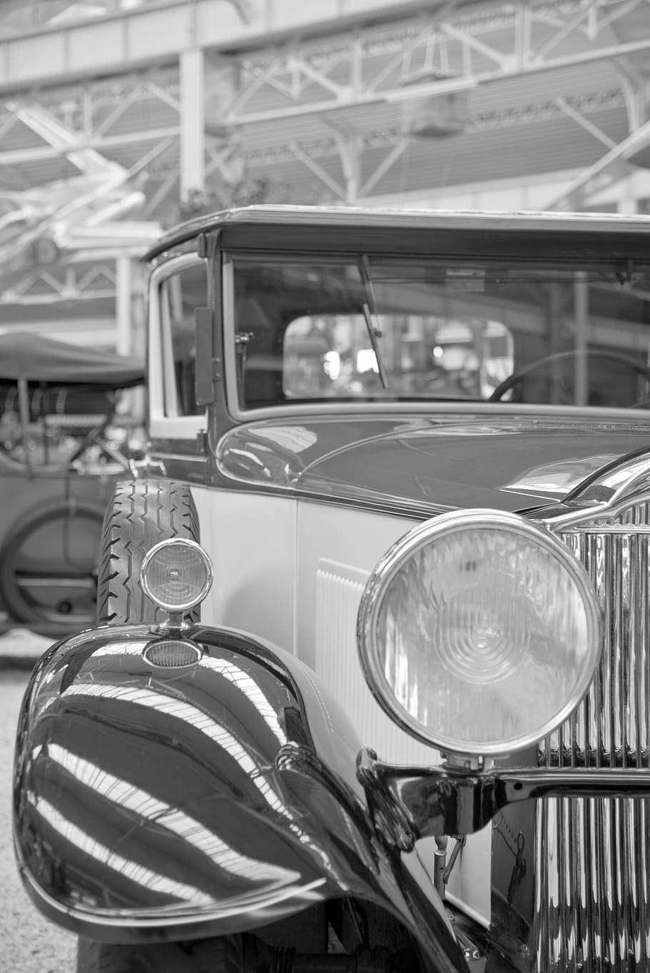 oldtimer, auto, automotive, classic, vehicles, spotlight, automobile HD wallpaper