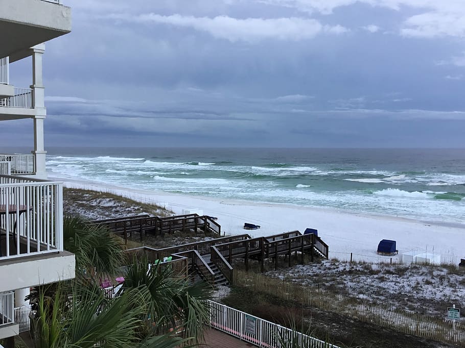 Destin, Winter, Ocean, sea, beach, coastline, nature, no People HD wallpaper
