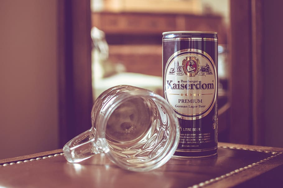 mug, alcohol, glass, beer, beverage, can, text, indoors, glass - material HD wallpaper
