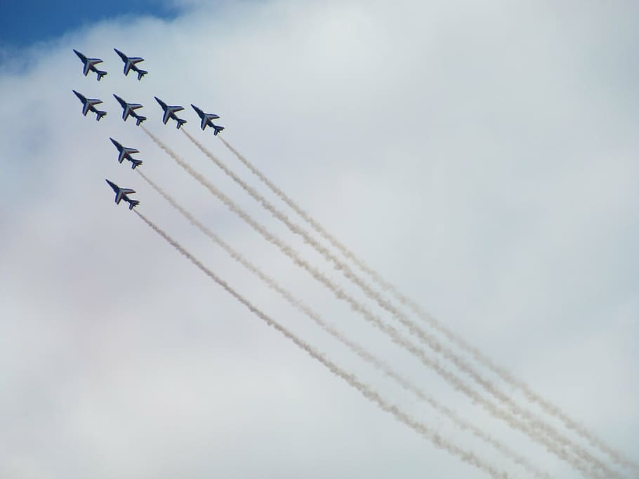 flight, fly, flugshow, flight staffel, aerobatics, aircraft HD wallpaper