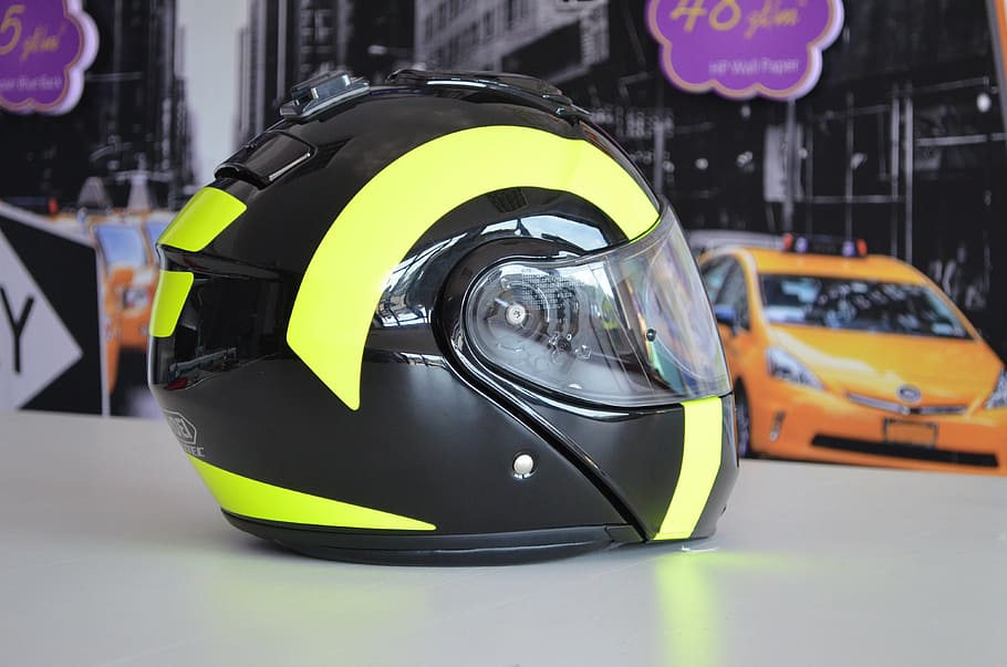helmet, wrapping, style, yellow, equipment, mode of transportation HD wallpaper