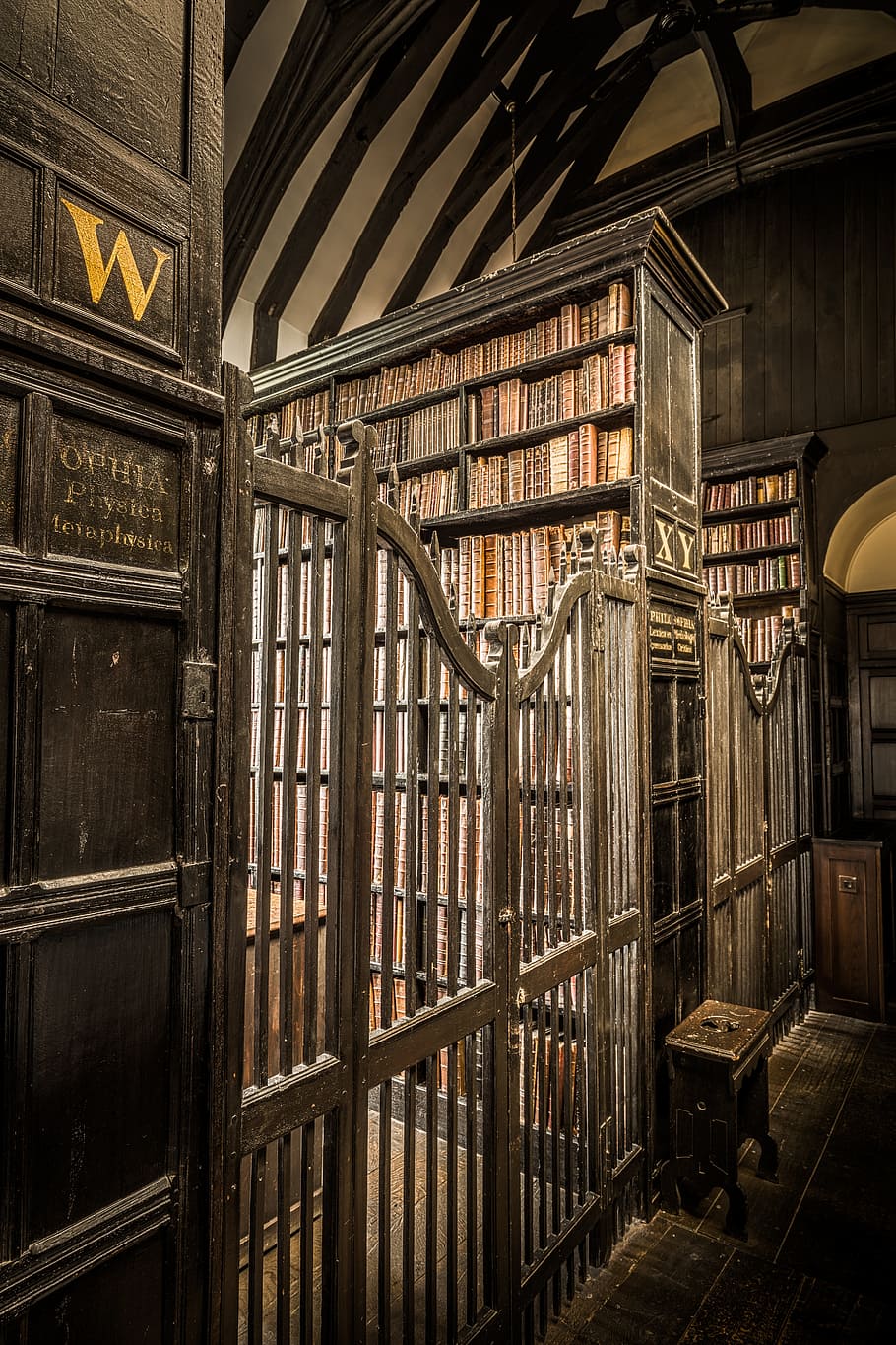 architecture, building, infrastructure, gate, library, books HD wallpaper