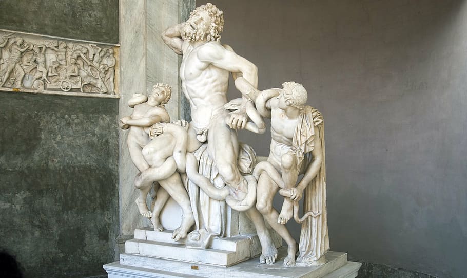 laocoon, statue, greek, vatican, rome, marble, anguish, sculpture, HD wallpaper