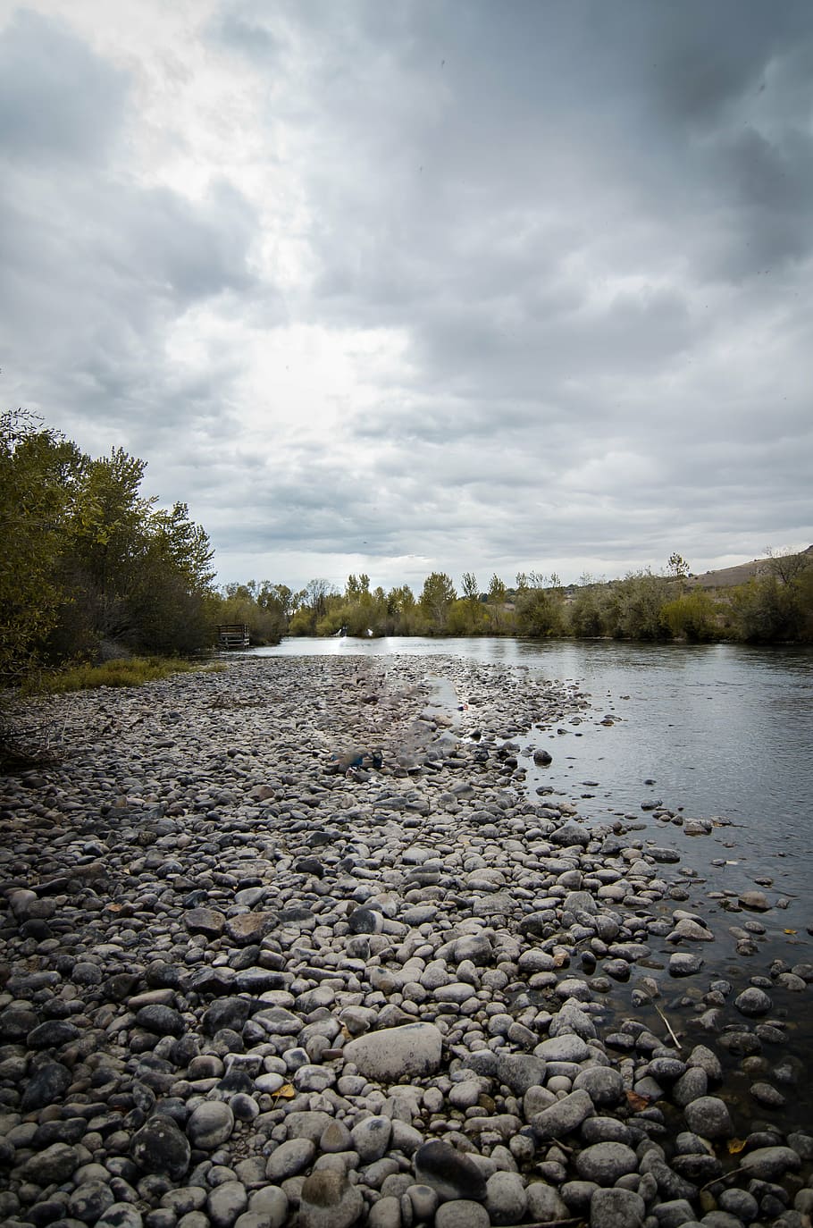 boise, river, fall, water, sky, cloud - sky, tranquility, beauty in nature HD wallpaper