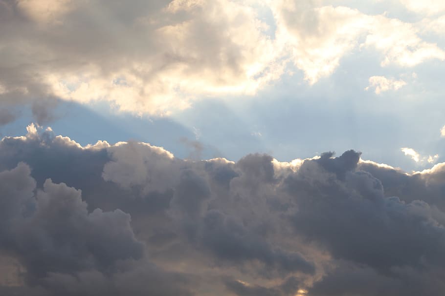clouds, sun, cloudscape, weather, cloud - sky, beauty in nature HD wallpaper