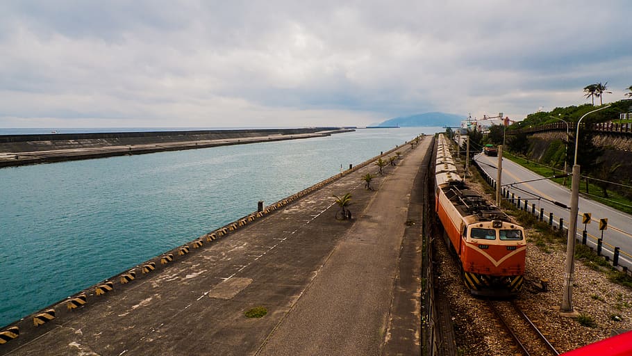 harbour, port, landscape, transportation, cloud - sky, water HD wallpaper