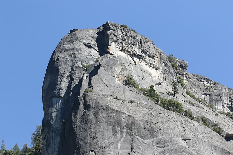 bold, solid, rock face, yosemite, sky, rock - object, mountain HD wallpaper
