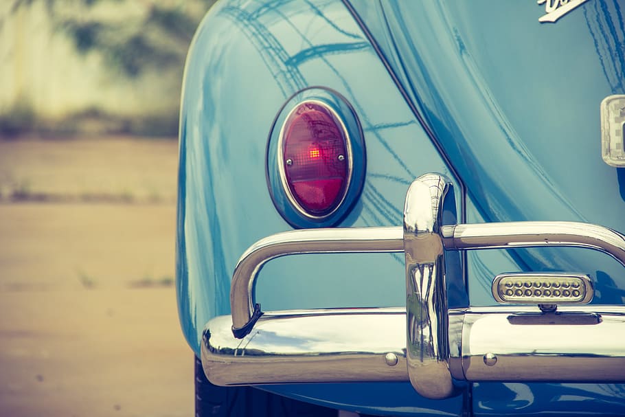 Blue Classic Car, auto, oldtimer, vintage, mode of transportation HD wallpaper