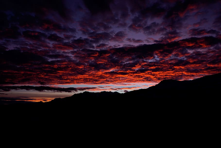dramatic sky, sunrise, mood, skies, clouds form, morgenstimmung HD wallpaper