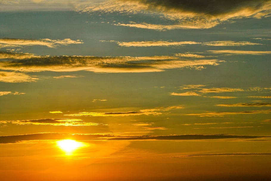 west, sun, light, sky, clouds, the backlight, sunset, cloud - sky HD wallpaper