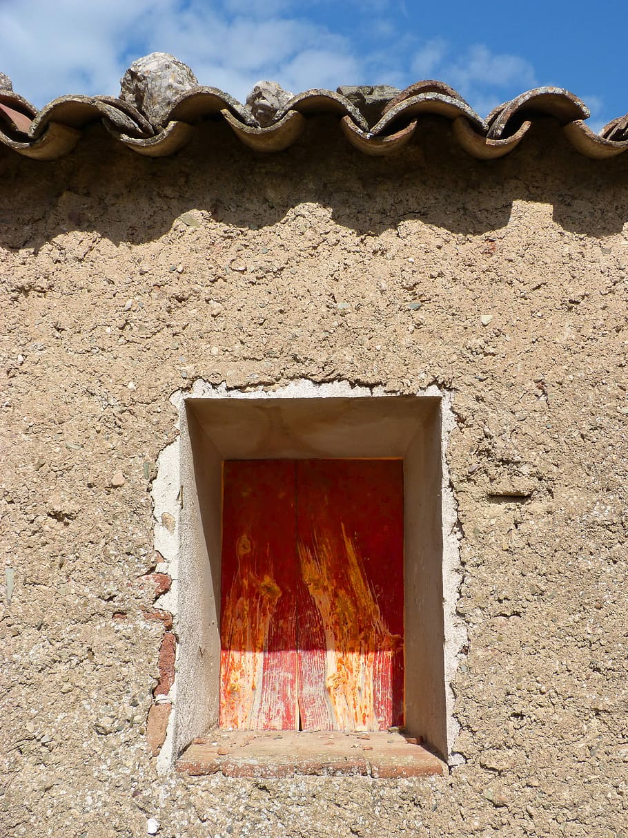 Red, Sky, Barraca, Little Window, heat - temperature, house HD wallpaper