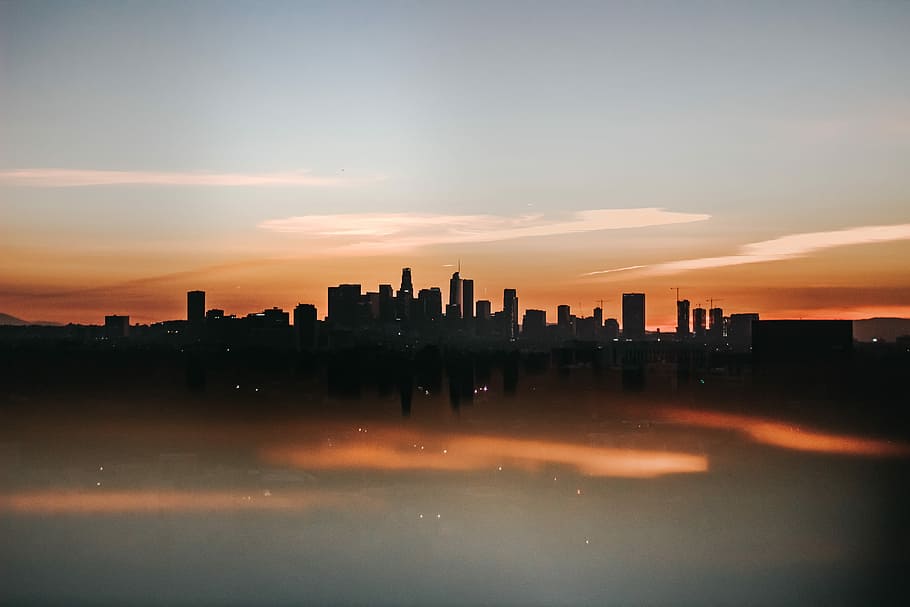 cityscape of high-rise building during golden hour, panoramic photography of fog city HD wallpaper