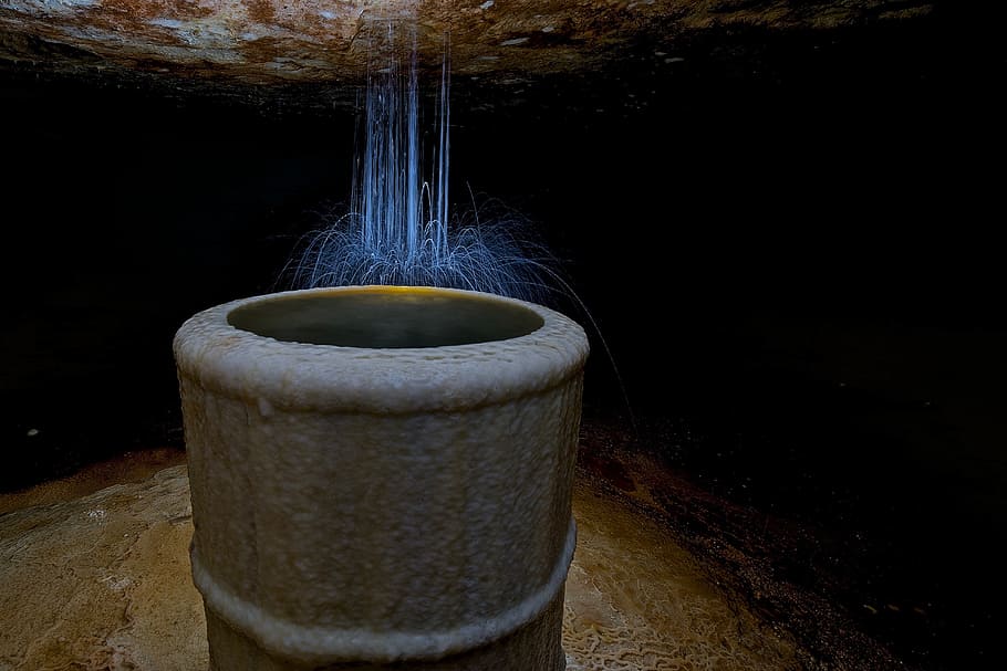 mine, underground, tin, water, potholing, calcite, drink, refreshment HD wallpaper