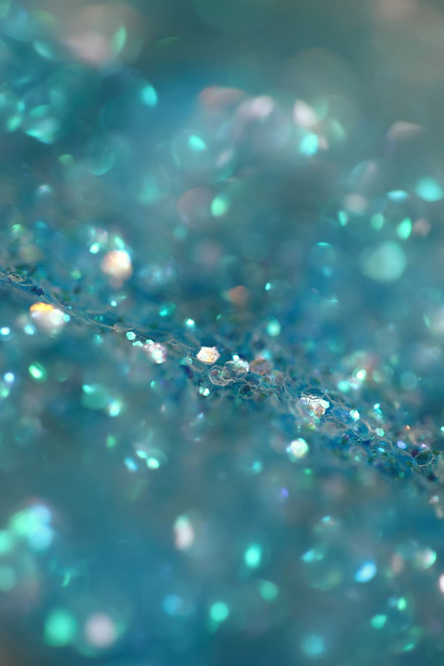 selective photo of blue glitters, turquoise, sparkly, sequins, HD wallpaper