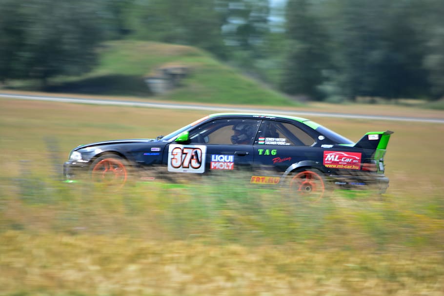 car, racing, rally, mode of transportation, speed, day, motion HD wallpaper