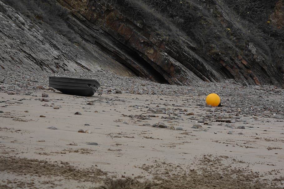 Boat, Beach, Sand, Rocks, Nature, holiday, no people, water HD wallpaper