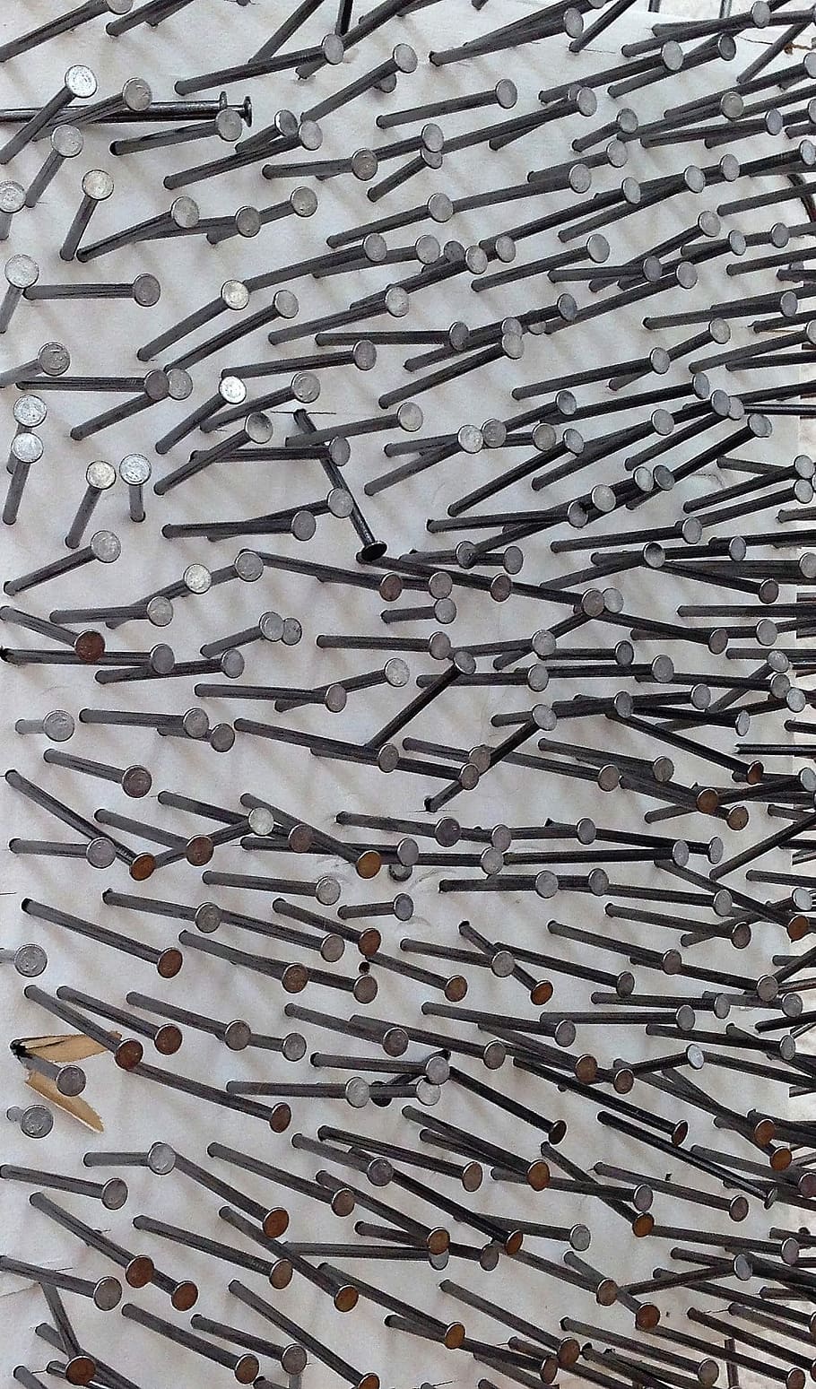 Nails, White, Black, Hammer, Art, Wall, large group of objects HD wallpaper