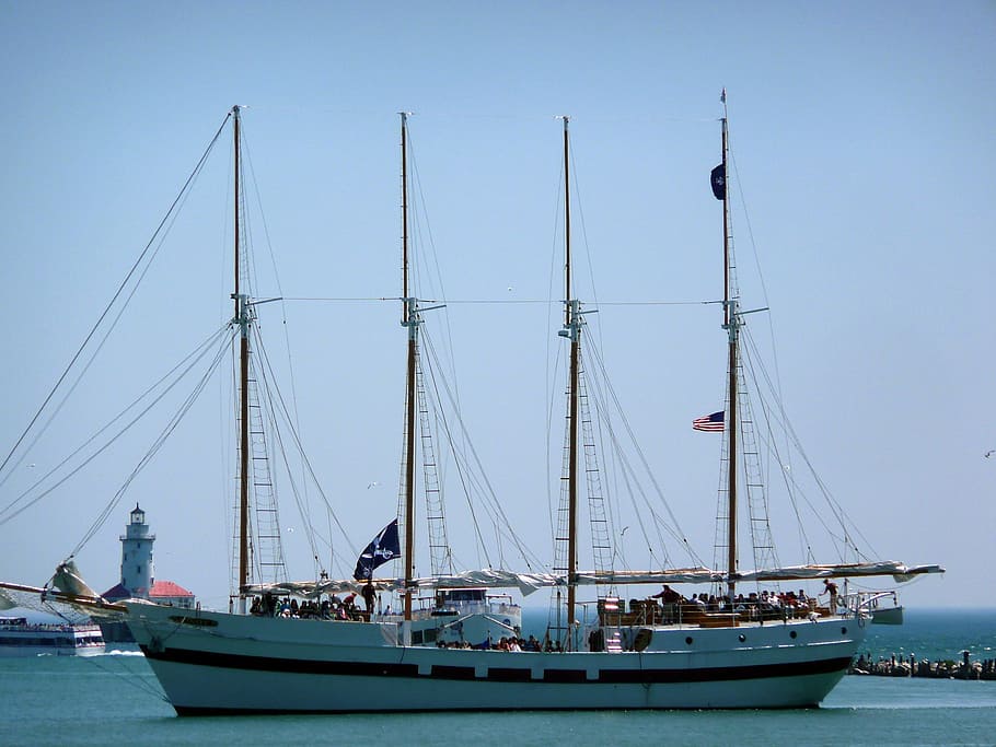 sailing, ship, boat, sailboat, vessel, cruise, water, transportation HD wallpaper