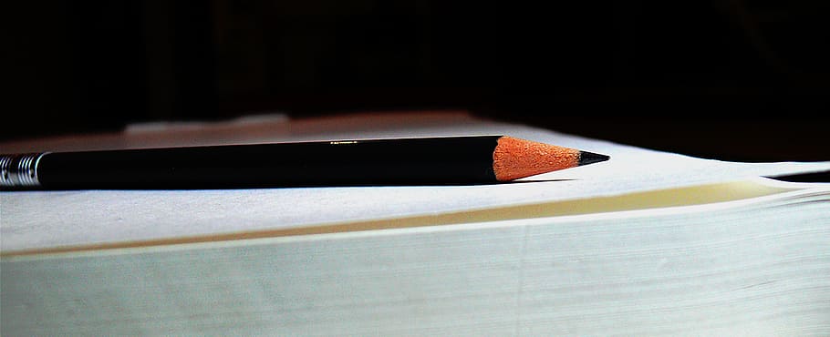 pencils, graphite pencils, leave, draw, pointed, pens, writing accessories HD wallpaper