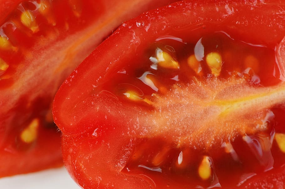 tomatoes, sliced, vegetables, macro, red, food, garden, healthy HD wallpaper