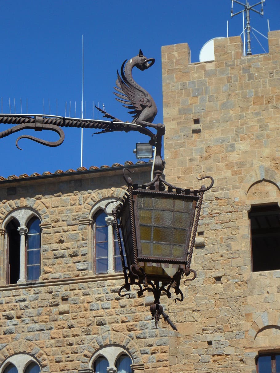 volterra, palace, building, medieval, architecture, tuscany HD wallpaper