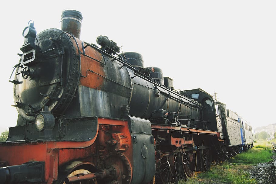 Train, Vintage, Old, Golden Age, locomotive, retro, antique HD wallpaper