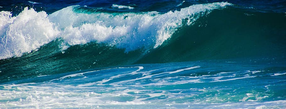 sea waves, smashing, beach, nature, spray, foam, power, energy HD wallpaper