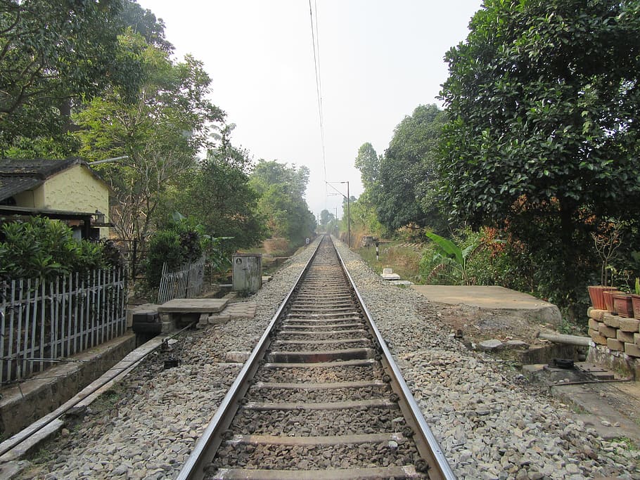 Railroad, Transportation, Train, line, travel, track, journey HD wallpaper