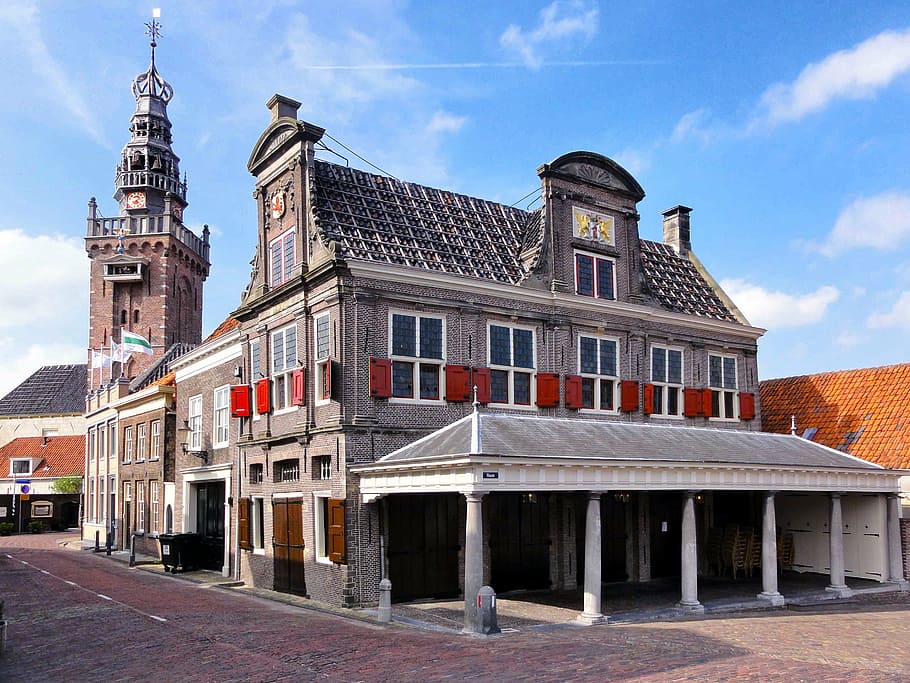 appingedam, netherlands, town, buildings, architecture, sky HD wallpaper