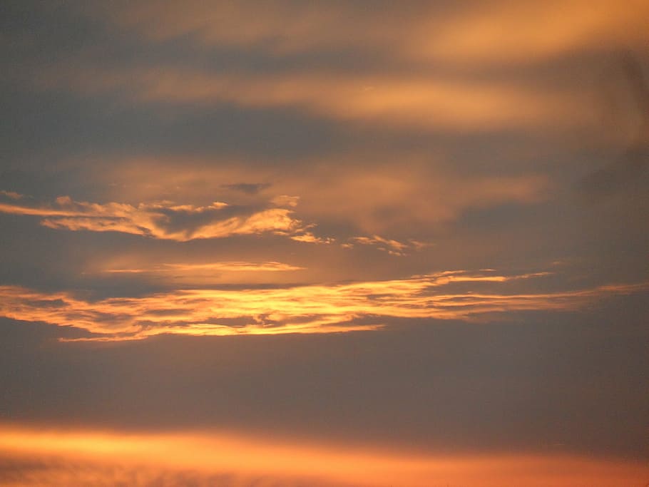 clouds, sky, sky clouds, cloudscape, color, background, sunrise HD wallpaper