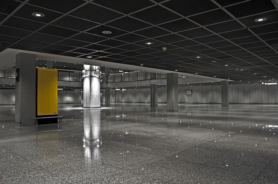 Gloss, Yellow, Shine, hall, underground, indoors, transportation HD wallpaper