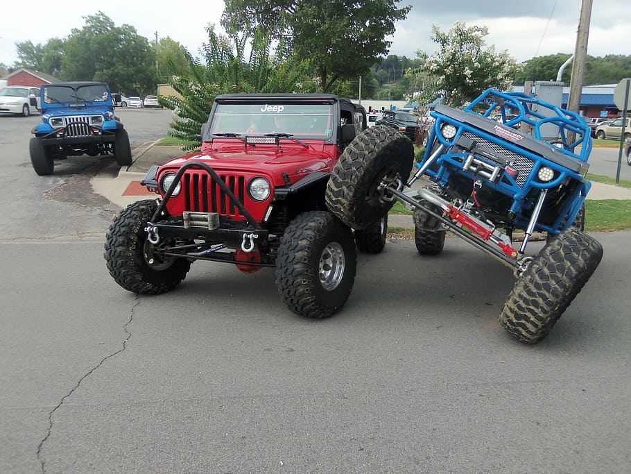 rock, climbing, jeep, vehicle, wheel, mode of transportation HD wallpaper