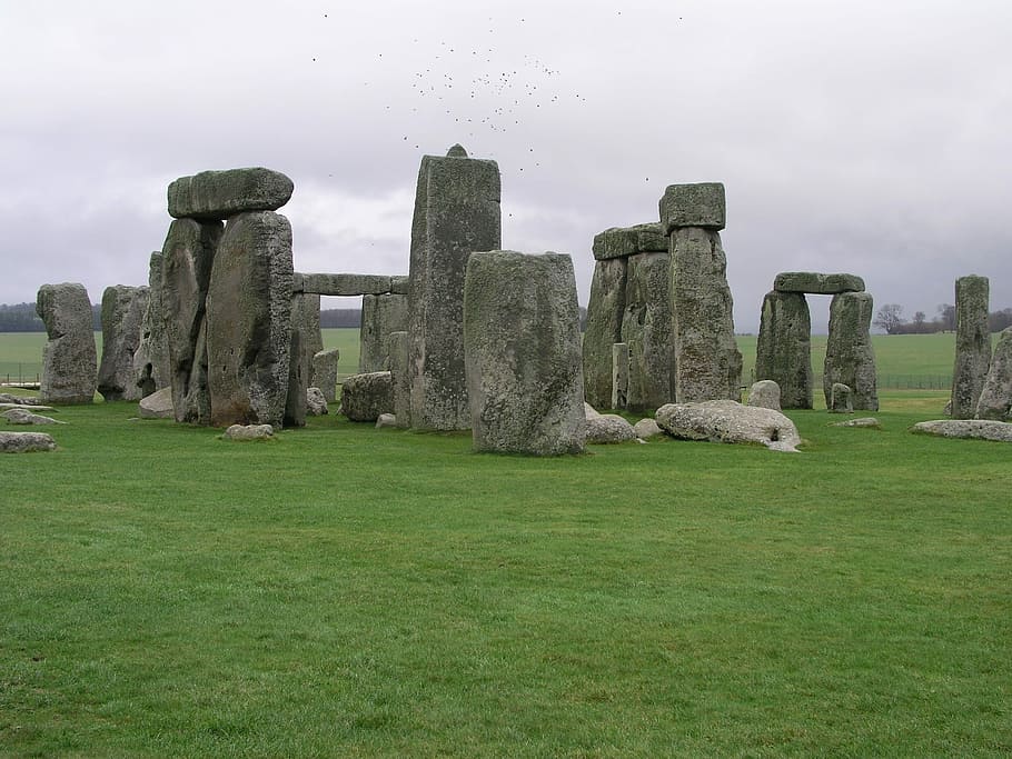 landscape photography of Carnac Stones, Stonehenge, England HD wallpaper